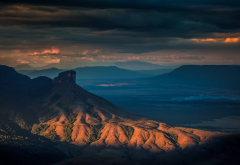Venezuela, nature, landscape, sunset, mist, valley, clouds, mountain, tropical, forest wallpaper