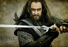 The Hobbit, movies, Thorin Oakenshield, dwarf, sword wallpaper