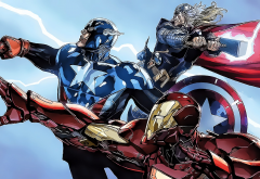 Marvel Comics, Iron Man, Captain America, Thor wallpaper