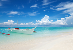 cebu, philippines, nature, landscape, boat, beach, ocean, sea, clouds, sand, summer, tropical wallpaper