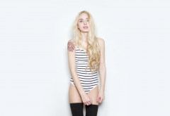 Bryden Jenkins, women, model, blonde, stockings wallpaper