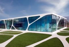 Leonardo Glass Cube, architecture, Germany, building wallpaper