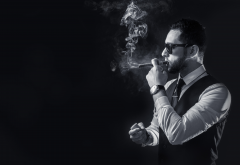 smoking, smoke, suit, watches, men wallpaper