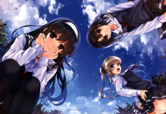 anime, Saenai Heroine no Sodatekata, Kasumigaoka Utaha, Katou Megumi, Sawamura Eriri Spencer, school wallpaper