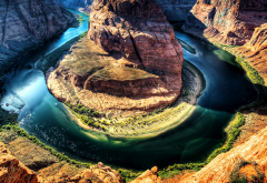 Horseshoe Bend, Colorado River, Arizona, usa, river, nature wallpaper