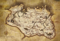 The Elder Scrolls V: Skyrim, map, video games wallpaper