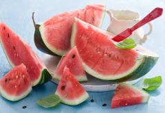 watermelon, food, summer wallpaper