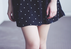 legs, skirt, polka dots, women, legs wallpaper