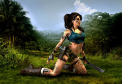 Tomb Raider, Lara Croft, artwork, dirt, forest wallpaper