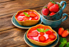 strawberry, berry, pie, food wallpaper
