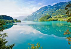 lake, reflection, nature, mountains wallpaper