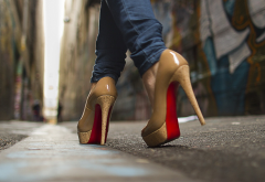 high heels, women, jeans, shoes wallpaper
