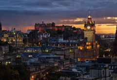 Edinburgh, Scotland, city, architecture, Gothic architecture, tower, clock towers wallpaper