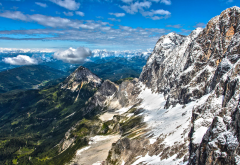 alps, austria, snowy peaks, mountains, landscape, nature wallpaper