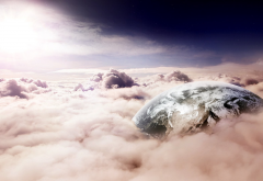 fantasy art, space, planet, clouds wallpaper