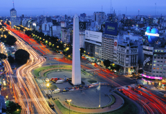 Obelisco , Argentina, Buenos Aires, cities, long exposure wallpaper