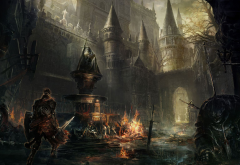 dark souls 3, artwork, video games, castle wallpaper