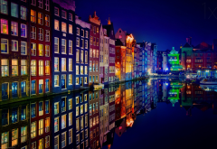 amsterdam, city, cityscape, reflection, netherlands wallpaper