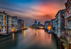 venice, canal, city, italy, long exposure, sunset wallpaper