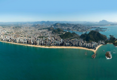 vila velha, brazil, cityscape, city, sea, water wallpaper