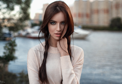 women, model, portrait, face, Georgiy Chernyadyev, brunette wallpaper