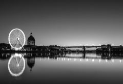 toulouse, pont saint-pierre, france, garonne, city. night, river wallpaper