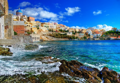 greece, syros island, sea, travel, leisure, holidays wallpaper
