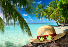 summer, beach, sand, sea, vacation, summer, sea, sand, glasses wallpaper