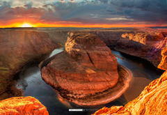 horse shoe bend, arizona, colorado river, red dessert, canyon, nature wallpaper