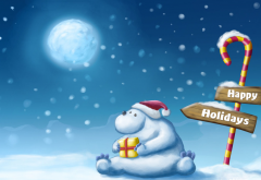 happy holidays, snowman, new year, holiday, christmas, snow wallpaper