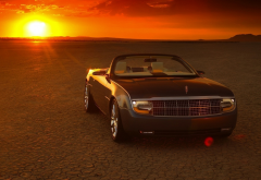 2004 lincoln mark x concept, lincoln mark x, cars, sunset, desert, lincoln wallpaper