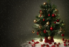 christmas tree, christmas, toys, snow, holidays, new year wallpaper