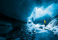 gigjokull, ice, ice cave, winter, glacier cave, iceland, nature wallpaper