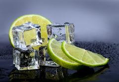 ice, lime, cubes, food wallpaper