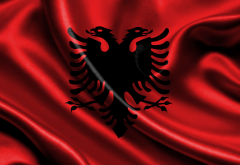 flag, albania, albanian flag wallpaper
