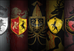 game of thrones, fantasy, house sigils, house colors, movies, war of the five kings, ice and fire wallpaper