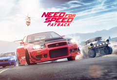 need for speed payback, video gamed, helicopter, nissan gt-r, nissan, bmw wallpaper