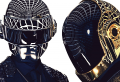 Daft Punk, music, helmet, robots wallpaper