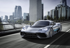 mercedes-amg project one, cars, mercedes, city, skyscrapers wallpaper