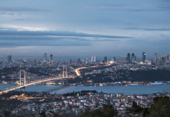 Istanbul, turkey, panorama, city, bosphorus bridge, bosphorus, bridge wallpaper