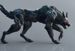 wolf, iron wolf, transformer, robot wallpaper