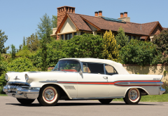 1957 pontiac bonneville convertible, pontiac bonneville, pontiac, cars, retro car wallpaper