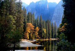 usa, nature reserve, yosemite, nature, landscape, mountains, tree, forest, lake, river, california wallpaper