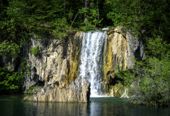 croatia, park, waterfall, national park, rock, nature, plitvice lakes wallpaper