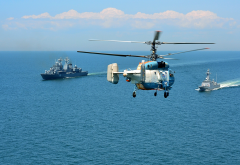 helicopter, ships, sea, sikorsky s-70 wallpaper