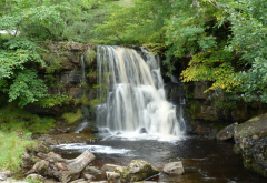 waterfall, yorkshire, england, nature wallpaper