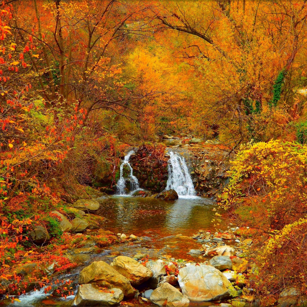 Stone fall. Осень водопад река. Водопады осенние с листвой красивой. Осень река картинки. Тропинка осень камни.