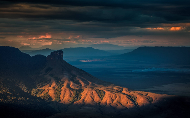 2800x1750 pix. Wallpaper Venezuela, nature, landscape, sunset, mist, valley, clouds, mountain, tropical, forest