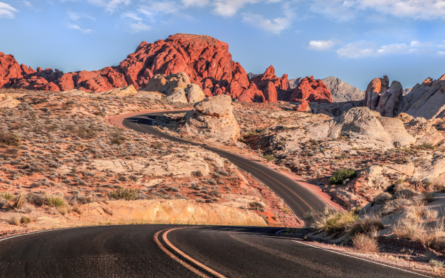 3840x2160 pix. Wallpaper road, mountains, canyon, desert, Nevada, landscape, valley of fire highway, nature
