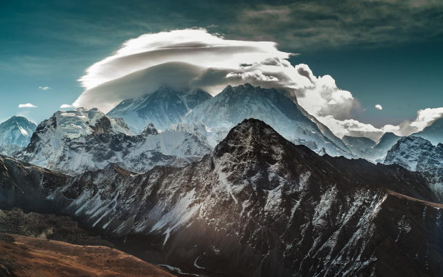 2048x1280 pix. Wallpaper nepal, mountains, clouds, snow, landscape, nature
